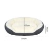 Skylos Dog Bed Luxury Soft Washable Puppy Cat Cushion Mattress Corduroy Grey L