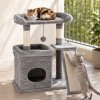 Skylos Cat Tree Tower Large Perch Condo Sisal Scratcher Indoor Felines Grey