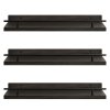 Levede Floating Shelves Set of 3 Wooden Wall Mounted Shelves Storage Black