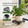 Toque Plant Caddy with Wheels Heavy Duty Rolling Plant Stand Trolley 2PCS