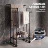 Levede Towel Rail Metal Rack With Basket 3-Tier Storage Anti-Slip Foot Black