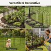 Mountview Garden Fence 10pc Metal Dog Fence Picket Fence Black Steel