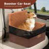 Skylos Dog Booster Car Seat Portable Travel Carrier Bed Basket Pet Puppy Brown
