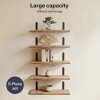 Levede Floating Shelves Wood Wall Mounted Shelf Rustic Set of 5 Light Brown