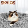 Skylos Dog Bed Cat Beds Washable Large Puppy Soft Warm Calming Cushion Round