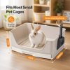 Skylos Rabbit Litter Tray Drawer Box Easy-Clean Secure for Indoor Cage Use Brown