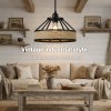 Emitto Modern Ceiling Pendant Light Shade Industrial Hemp Rope Lamp Shade 25cm