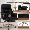 Executive Office Chair Heavy Duty Wide Spring Cushion Recliner Footrest 150kg