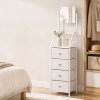 Levede Chest Of Drawers Mirror Dressing Table Vertical Storage Bedroom White