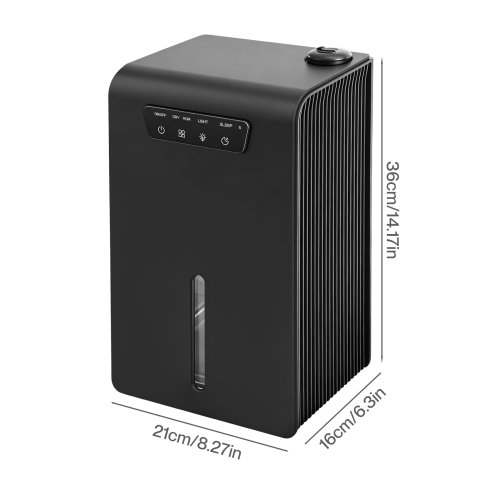 Spector Dehumidifier with Auto Off &Coloured LED Light in Black Colour, 3.2L