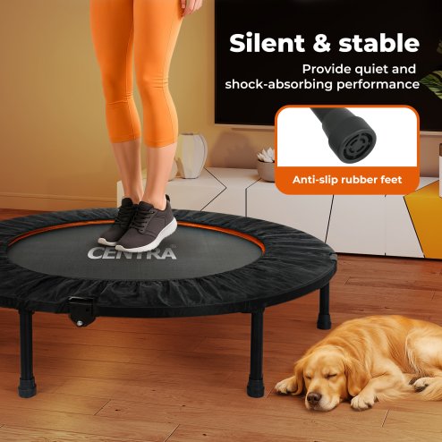Centra 40 Inch Mini Trampoline Bounce Round Exercise Home Gym Fitness Rebounder