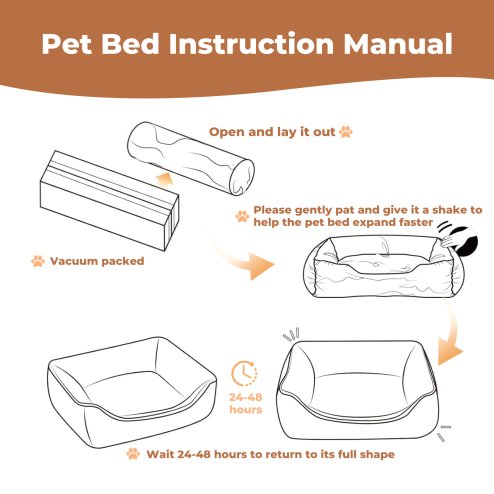 Skylos 91cm Dog Bed Orthopedic Memory Foam Pet Cushion Washable Puppy Mattress