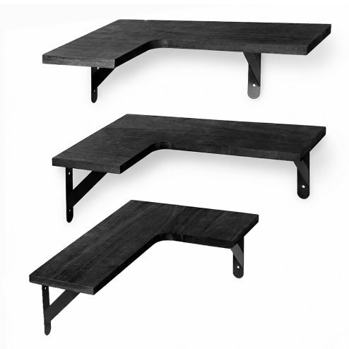 Levede Floating Shelf Wall Mounted 3pc Corner Shelf Unit Home Sotrage Decor