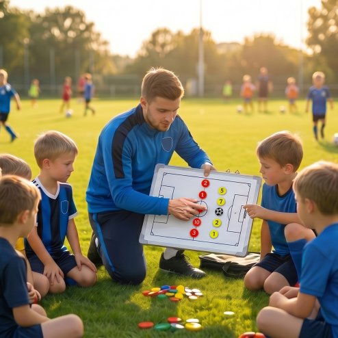 Magnetic Football Tactics Board Double Sided Soccer Coaching Clipboard Training