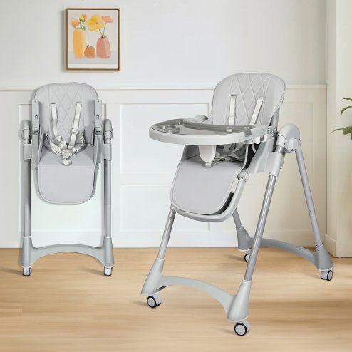 Dekko Baby High Chair 4 in1 Foldable Toddler Feeding Table Adjustable Portable