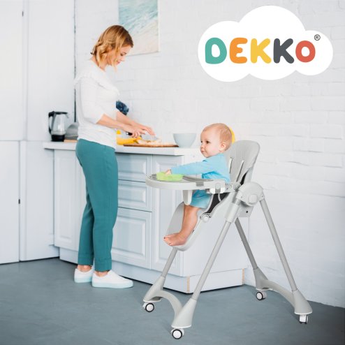 Dekko Baby High Chair 4 in1 Foldable Toddler Feeding Table Adjustable Portable