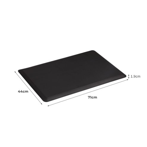 Marlow Anti Fatigue Mat Standing Desk Rug Kitchen Home Office Foam Black 50x80