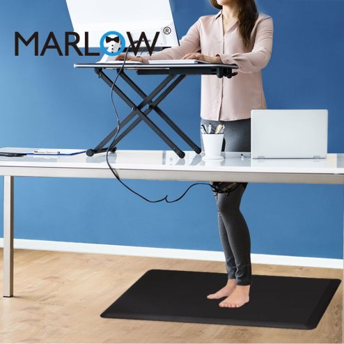 Marlow Anti Fatigue Mat Standing Desk Rug Kitchen Home Office Foam Black 50x80