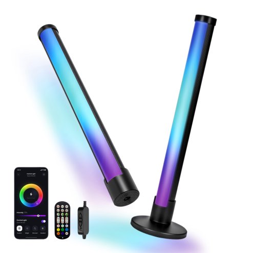 Emitto 2x Smart RGB LED Light Bars Game Ambient Lamps Color Changing Music Timer