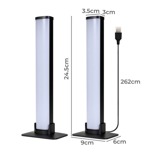 Emitto 2x Smart RGB LED Light Bar Ambient Lamp Color Changing Music TV Backlight