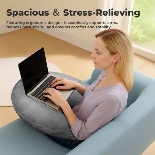 Lavio Gaming Arm Pillow Ergonomic U-Shaped for Lap Back Support Reading Working