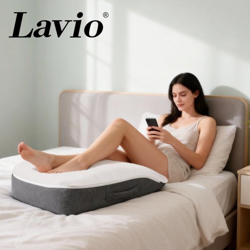 Lavio Leg Elevation Pillow Wedge Momory Foam For Knee Hip Lower Back Pain Relief