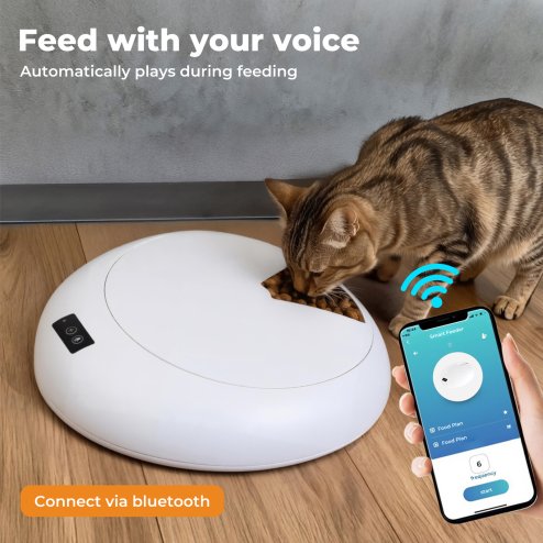 Skylos Pet Feeder Automatic Dog Cat Programmable Fresh Wet Dry Food Dispenser