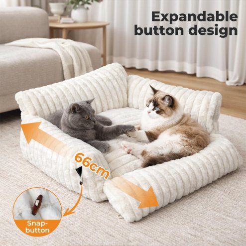 Skylos Pet Sofa Couch Bed for Cats Small Dog Washable Expandable Soft Deep Sleep