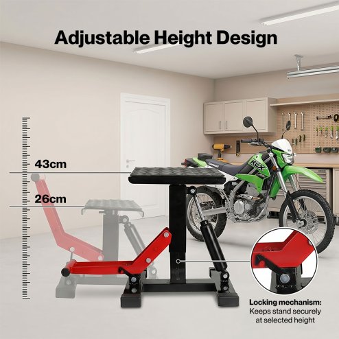 Monvelo Hydraulic Motorcycle Lift Stand Dirt Bike Repair Jack Adjustable Height