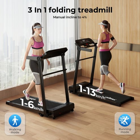 Centra Folding Treadmill for Home Incline Running Machine Walking Pad Bluetooth