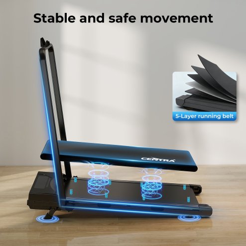 Centra Treadmill Running Machine Folding Walking Pad 4 in 1 Bluetooth LED Remote