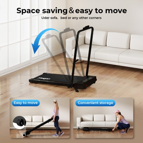 Centra Treadmill Running Machine Folding Walking Pad 4 in 1 Bluetooth LED Remote
