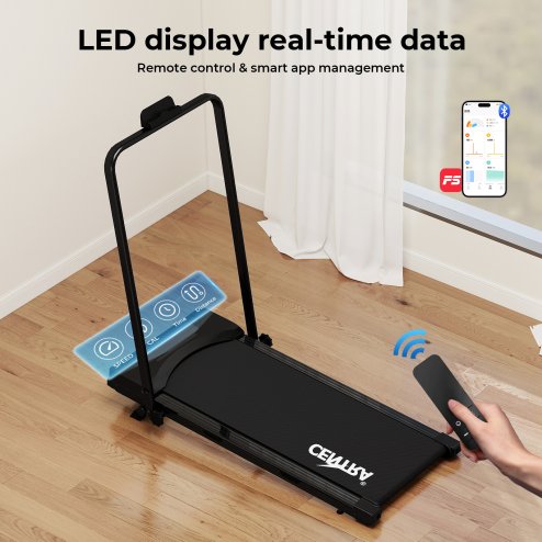 Centra Treadmill Running Machine Folding Walking Pad 4 in 1 Bluetooth LED Remote