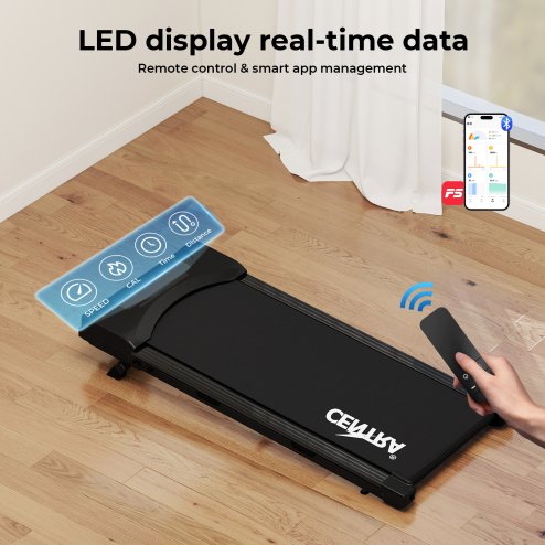 Smart Walking Pad Treadmill Running Machine Folding Bluetooth App Remote Control