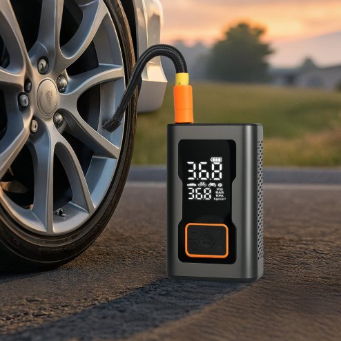 Manan Car Tyre Inflator Digital Portable Tyre Air Compressor Pump 12V Electric
