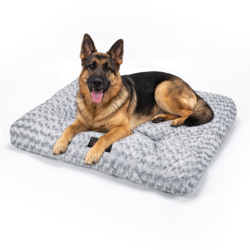 SKYLOS Large Dog Bed Plush Soft Rose Velvet Non-Slip Pet Crate Keneel Mat 4XL