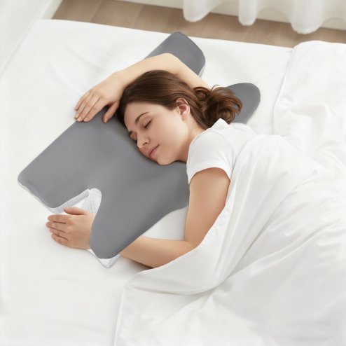 Lavio Ergonomic Horn Pillow for Neck Shoulder Pain Relief Side Sleeper Support