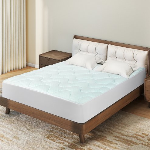 Lavio Mattress Topper Pillowtop Memory Foam Protector Bamboo Cover Super King