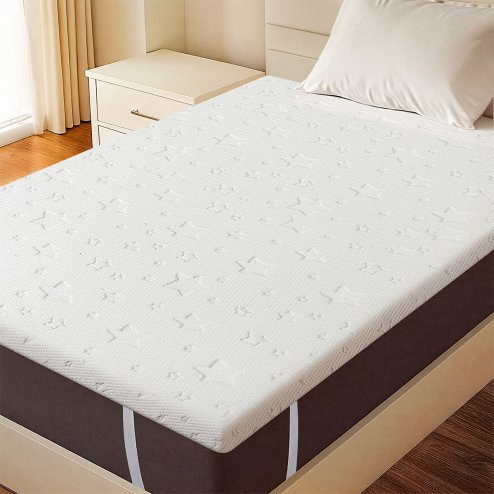 Lavio Single Bed Mattress Topper 5cm Memory Foam Pressure Relief Washable Cover