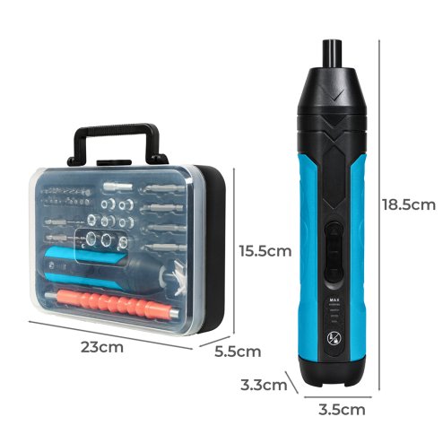 Traderight 4V Cordless Electric Screwdriver Set Fast-Charging 1500mah Power Tool