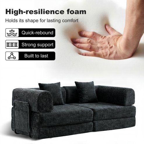 Levede Modular Sofa Bed 3 Seater Convertible Couch Oversize Folding Floor Bed