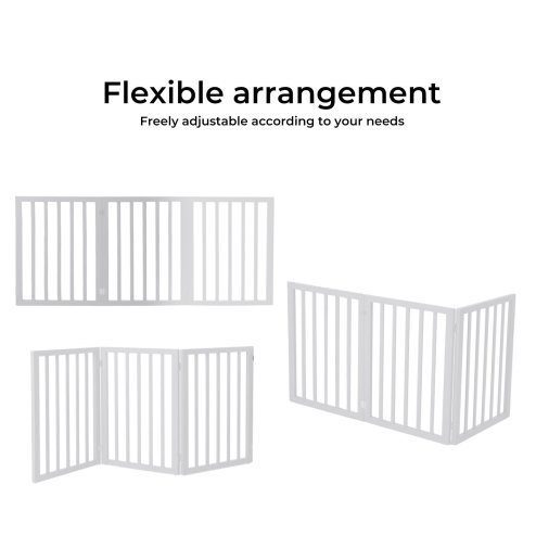 Skylos Pet Gate Wooden Dog Fence Baby Safety Barrier Indoor Stairway Doorway