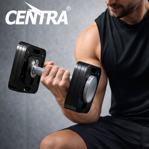 Centra Adjustable Dumbbell Set 4-20KG Auto Lock Home Gym Weight Training Fitness