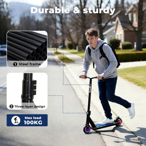 Monvelo Stunt Scooter Aluminium Deck Alloy Core Wheels