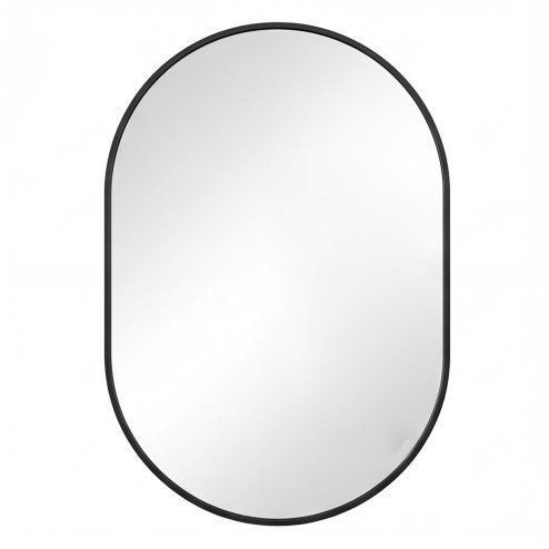 Yezi Wall Mirror 50x70cm Oval Bathroom Bedroom Vanity Make-up Mirror Aluminium