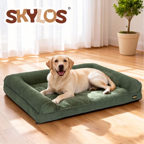 Large Dog Pet Bed Orthopedic Washable Waterproof Corduroy Wear Resistant 93x63cm