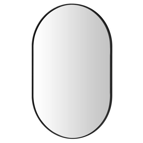 Yezi Wall Mirror 50x70cm Oval Bathroom Bedroom Vanity Make-up Mirror Aluminium