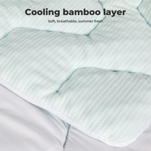 Lavio Mattress Topper Pillowtop Protector Memory Foam Bamboo Cover Small Double