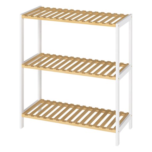 Levede Bamboo Storage Shelf 3-Tier Organiser Shelving Unit Stand Shoe Rack