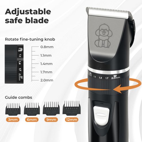 Skylos Pet Clipper Cat Dog Grooming Trimmer Shaver Cordless Rechargeable Kit